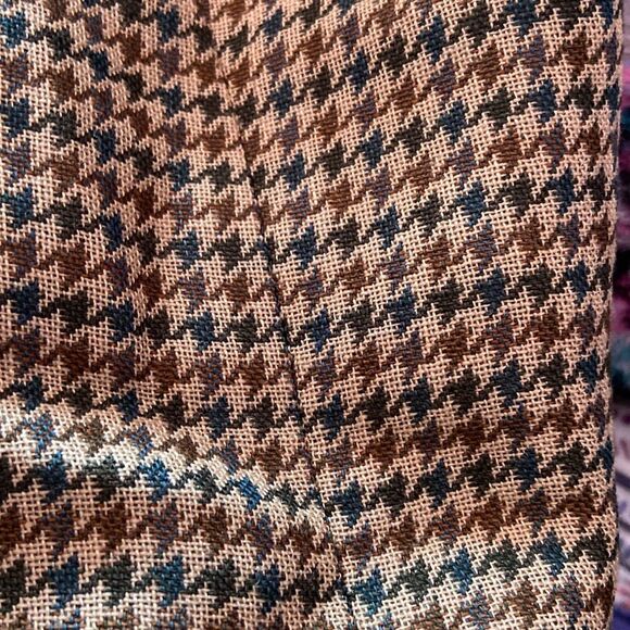 Liz Claiborne Collection Petite Jacket Size 4 Beige Houndstooth Blazer Lined - Picture 4 of 5